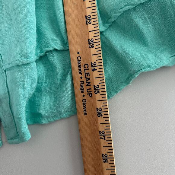 Entro Blue Ruffle Button Front Top Women's Plus Size 1X‎ Blouse Casual - Picture 8 of 8